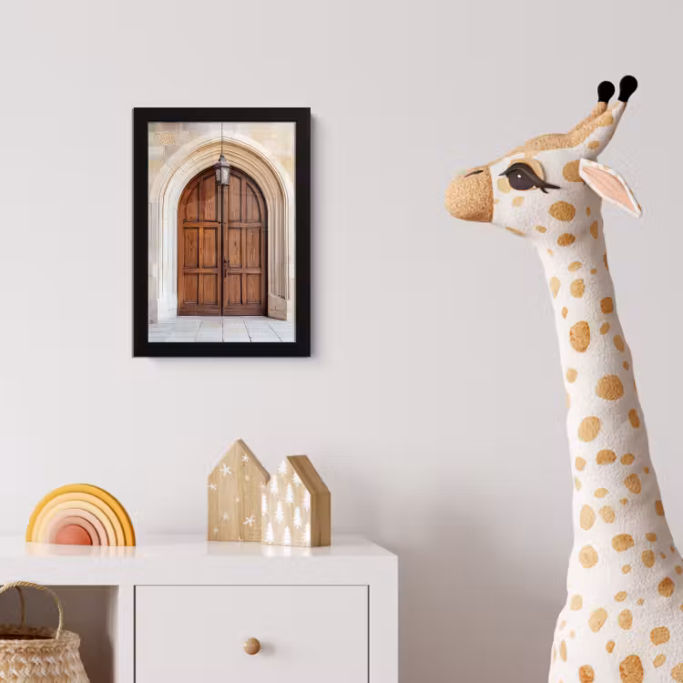 Poster met lijst - Houten - Deur - Lantaarn — 5