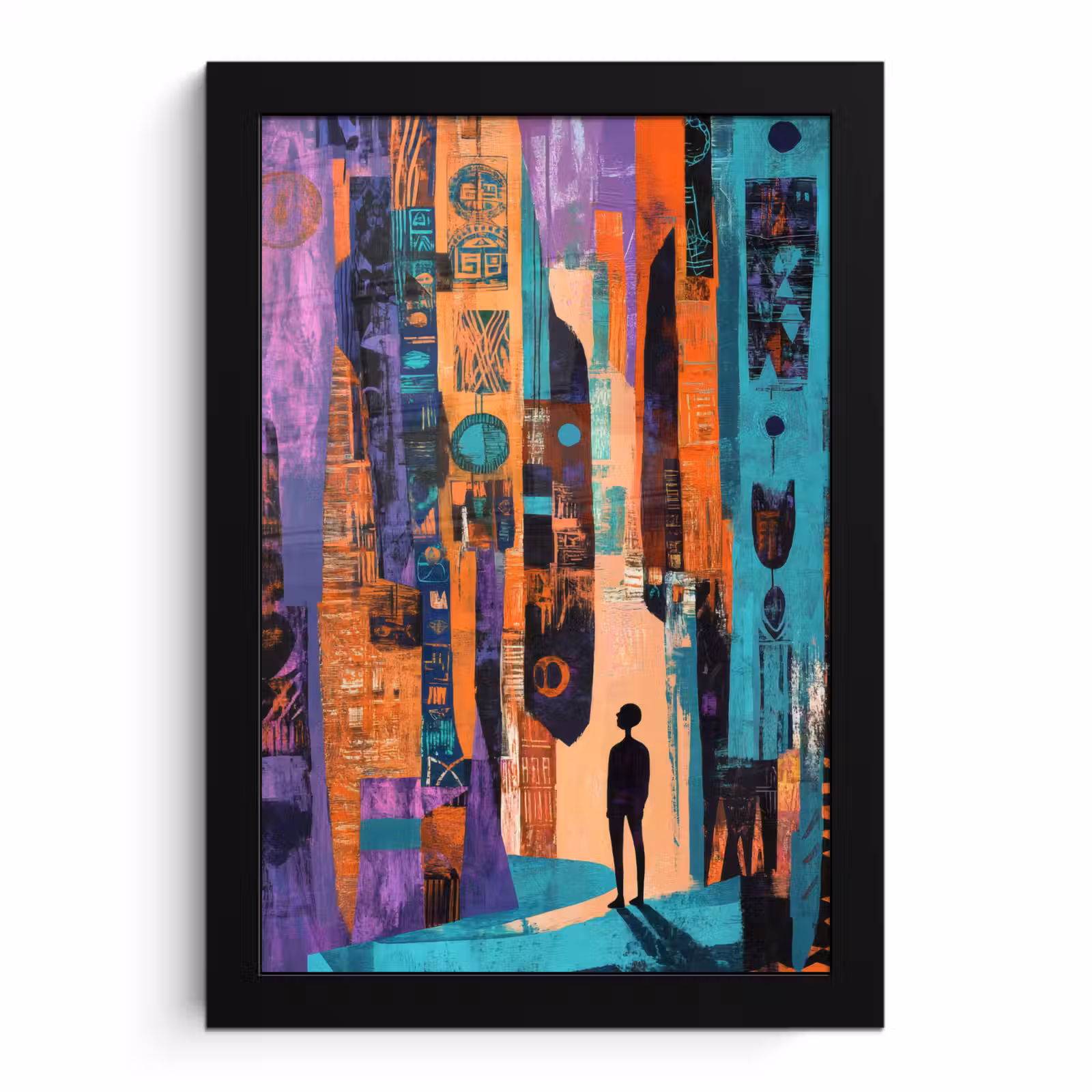 Poster met lijst - Abstract - Figuren - Kleurrijk — 1