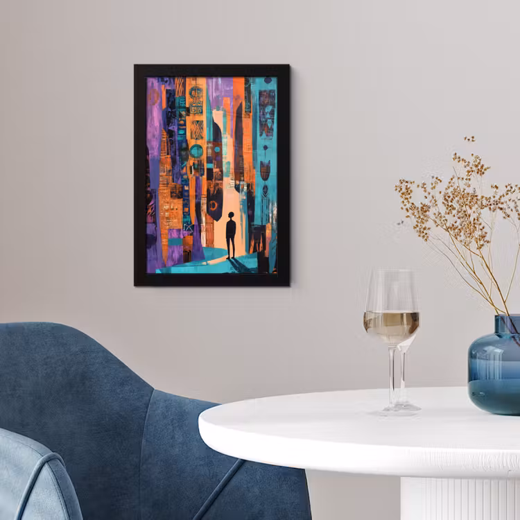 Poster met lijst - Abstract - Figuren - Kleurrijk — 2