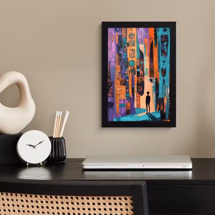 Poster met lijst - Abstract - Figuren - Kleurrijk — 3