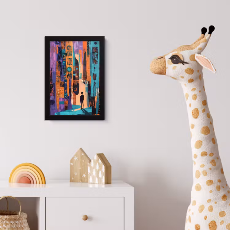 Poster met lijst - Abstract - Figuren - Kleurrijk — 5