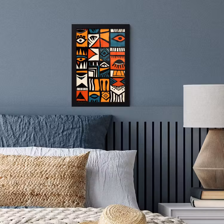 Poster met lijst - Abstract - Gezichten - Mozaïek — 4