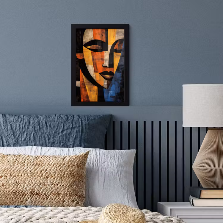 Poster met lijst - Abstract - Portret - Kleurvakken — 4