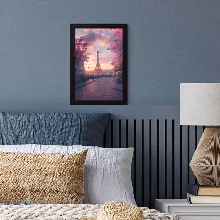 Poster met lijst - Eiffeltoren - Parijs - Roze — 4