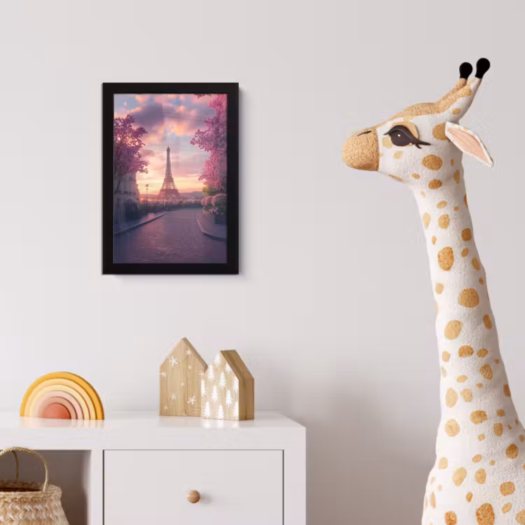 Poster met lijst - Eiffeltoren - Parijs - Roze — 5