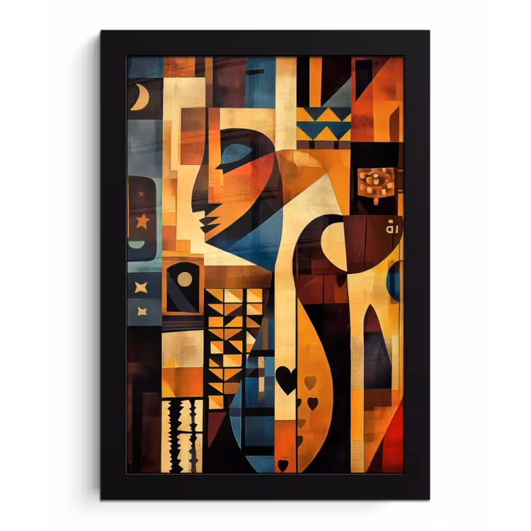 Poster met lijst - Figuren - Abstract - Symbolen — 1