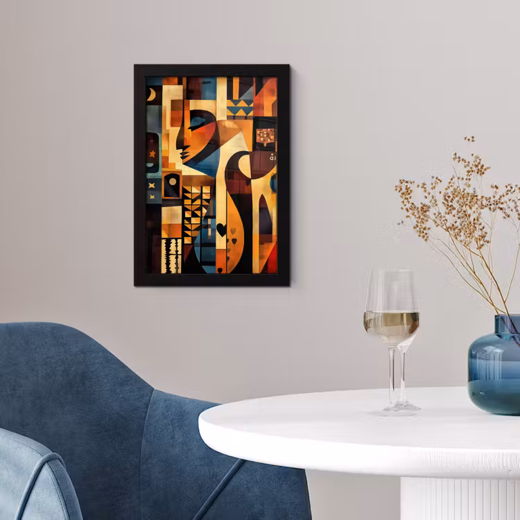 Poster met lijst - Figuren - Abstract - Symbolen — 2