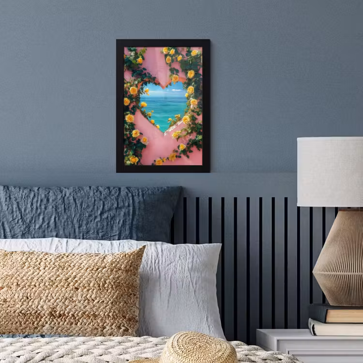 Poster met lijst - Hart - Zee - Muur — 4