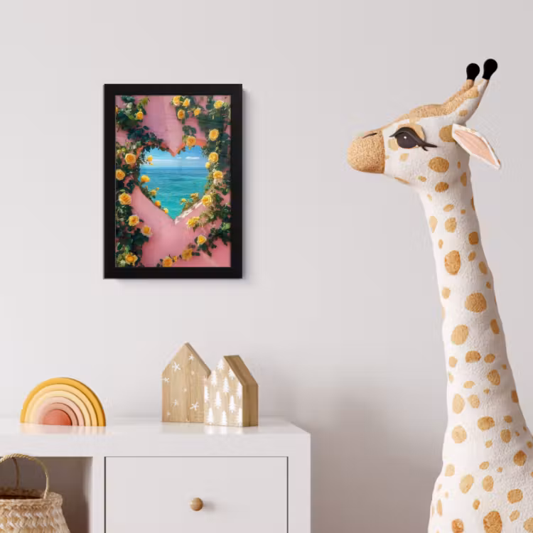 Poster met lijst - Hart - Zee - Muur — 5