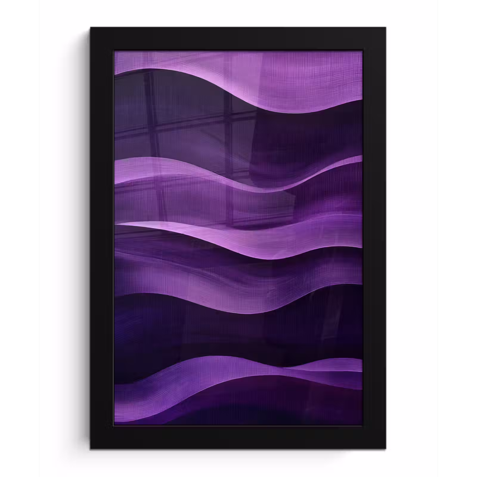 Poster met lijst - Golven - Abstract - Paars — 1