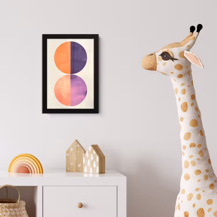Poster met lijst - Abstract - Cirkels - Paars — 5