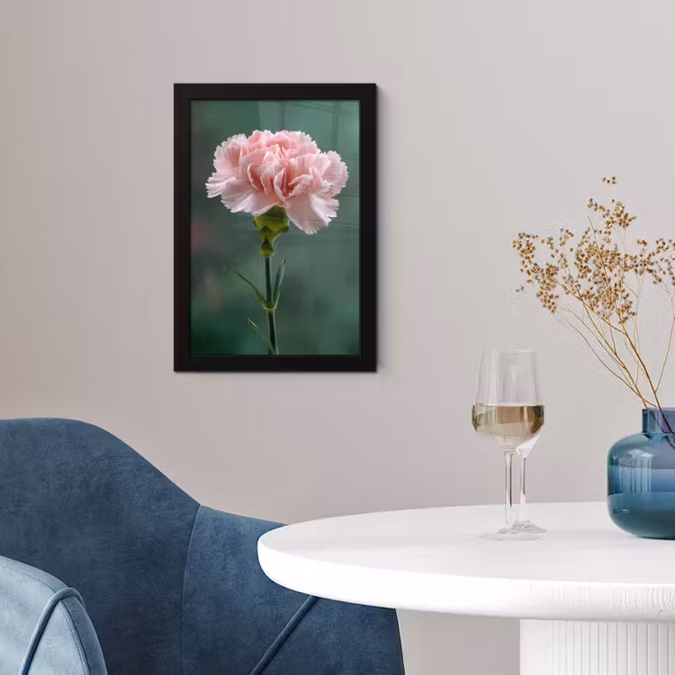 Poster met lijst - Anjer - Roze - Bloemblaadjes — 2