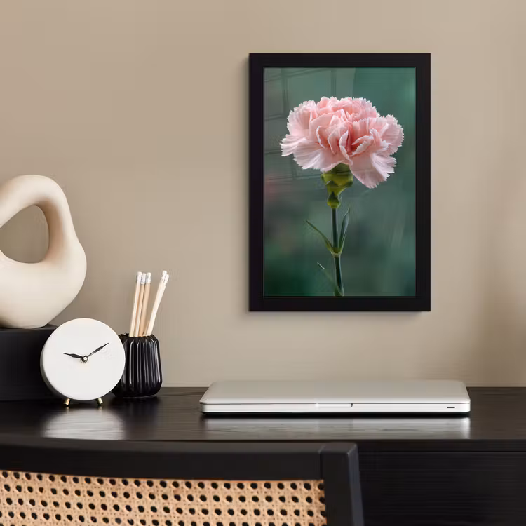 Poster met lijst - Anjer - Roze - Bloemblaadjes — 3