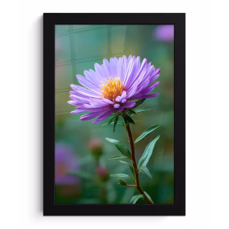 Poster met lijst - Aster - Paars - Bloem - Blaadjes — 1