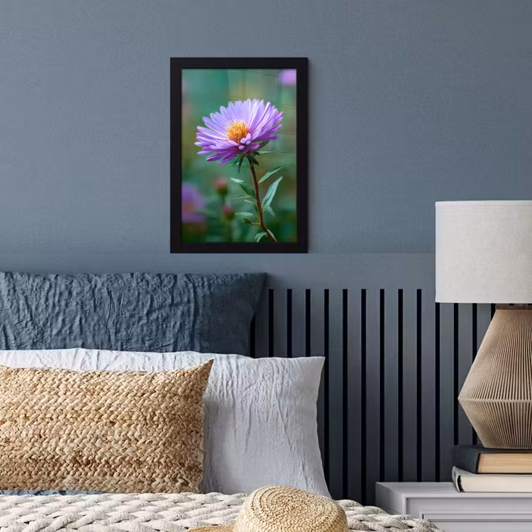 Poster met lijst - Aster - Paars - Bloem - Blaadjes — 4
