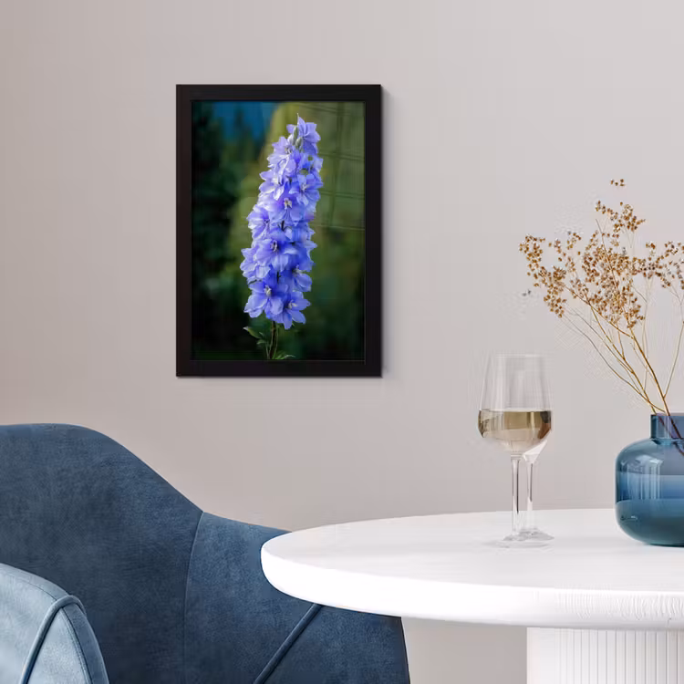 Poster met lijst - Bloemen - Blauw - Dennenboom — 2