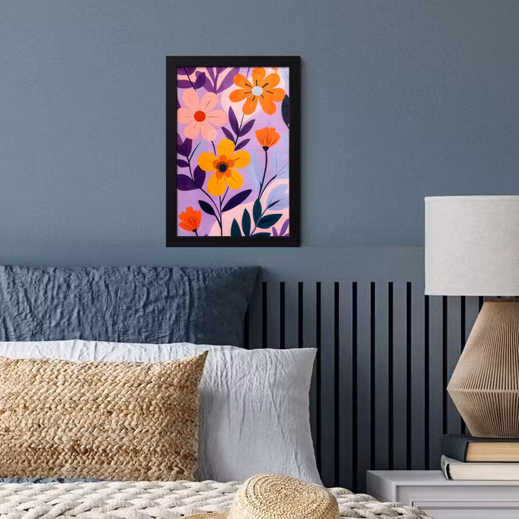 Poster met lijst - Bloemen - Kleurrijk - Bladeren — 4