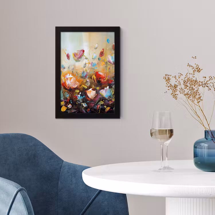 Poster met lijst - Bloemen - Kunst - Natuur - Olieverf — 2