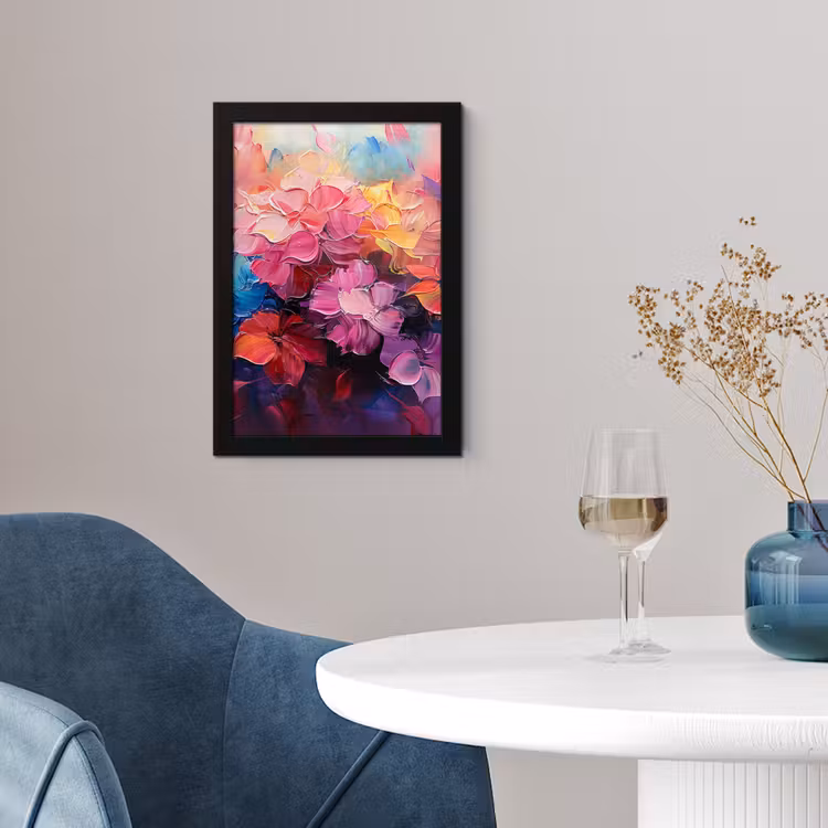 Poster met lijst - Bloemen - Roze - Watercolor - Kunst — 2