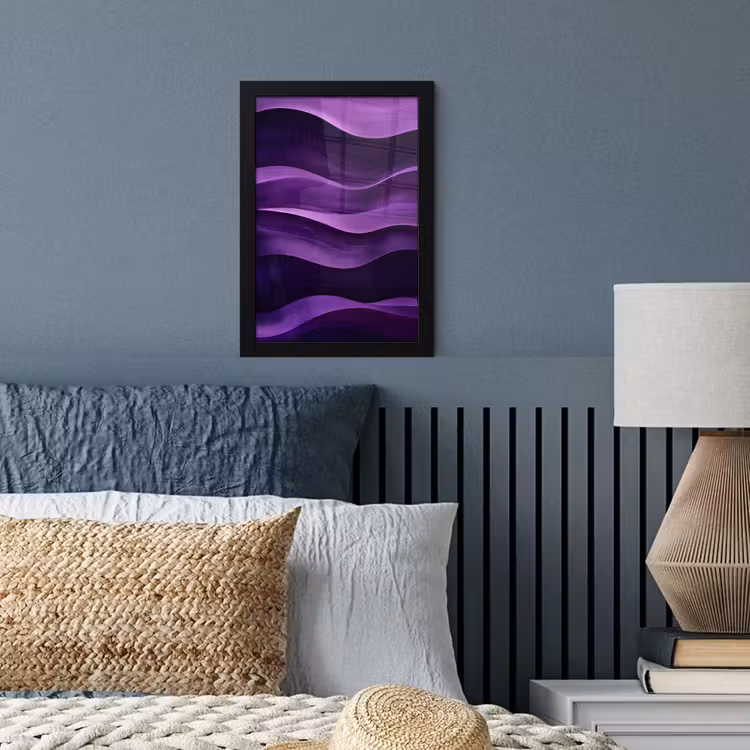 Poster met lijst - Golven - Abstract - Paars — 4