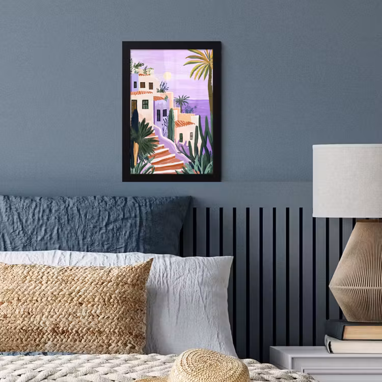 Poster met lijst - Huizen - Minimalistisch - Palmbomen - Kust — 4
