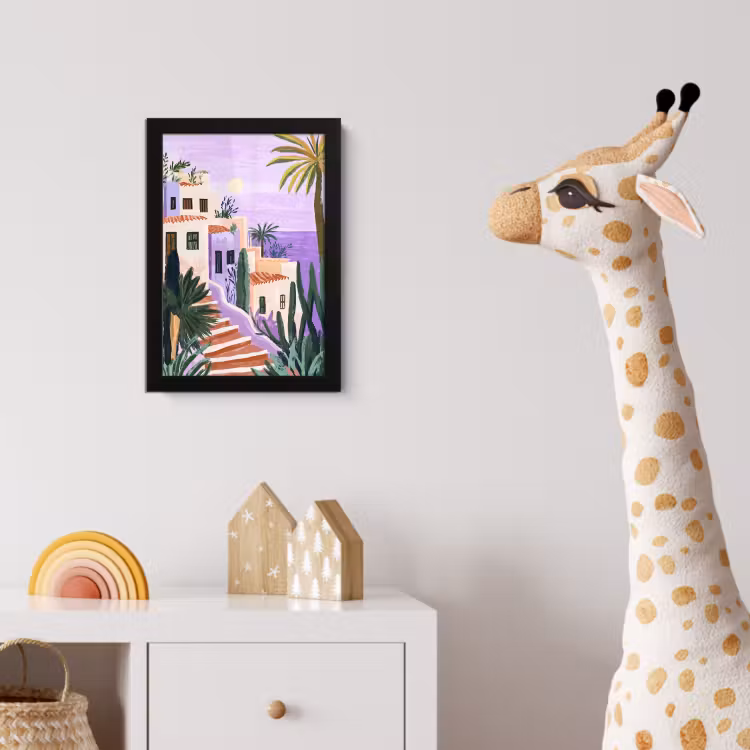Poster met lijst - Huizen - Minimalistisch - Palmbomen - Kust — 5