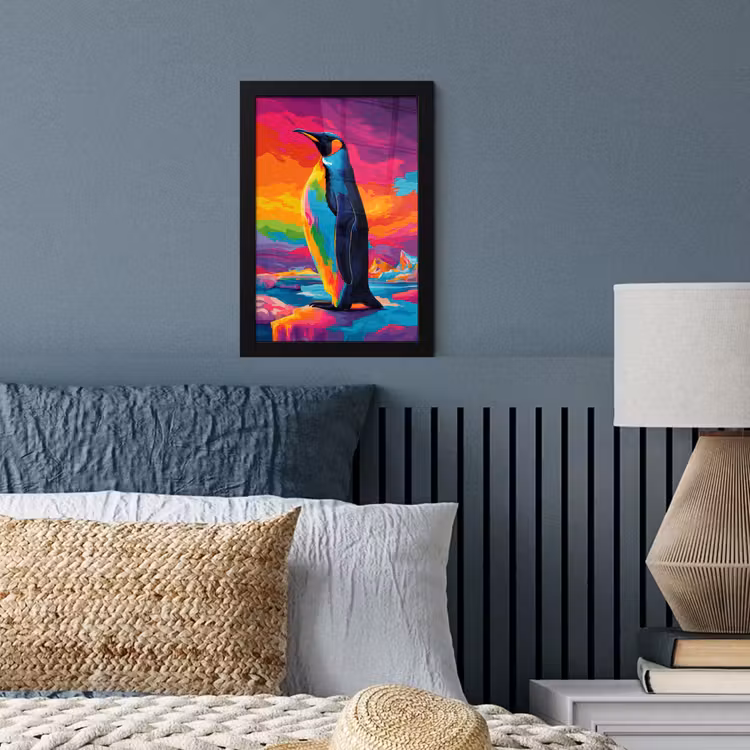 Poster met lijst - Ijsschots - Pinguïn - Abstract - Lucht — 4