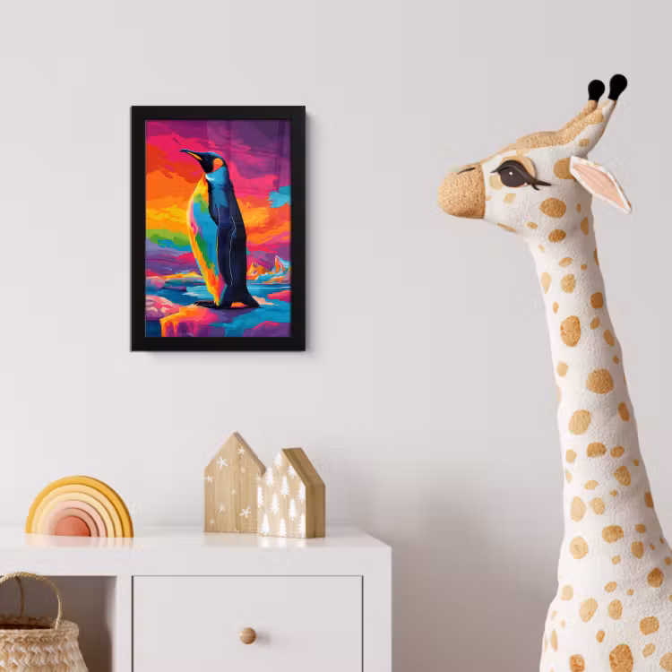 Poster met lijst - Ijsschots - Pinguïn - Abstract - Lucht — 5