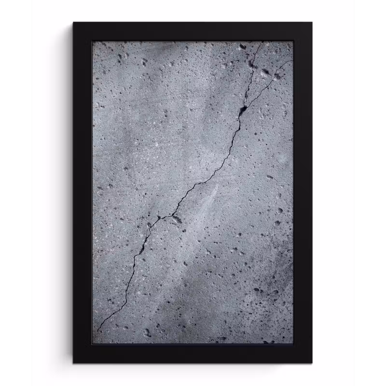 Poster met lijst - Beton - Grijs - Scheur — 1