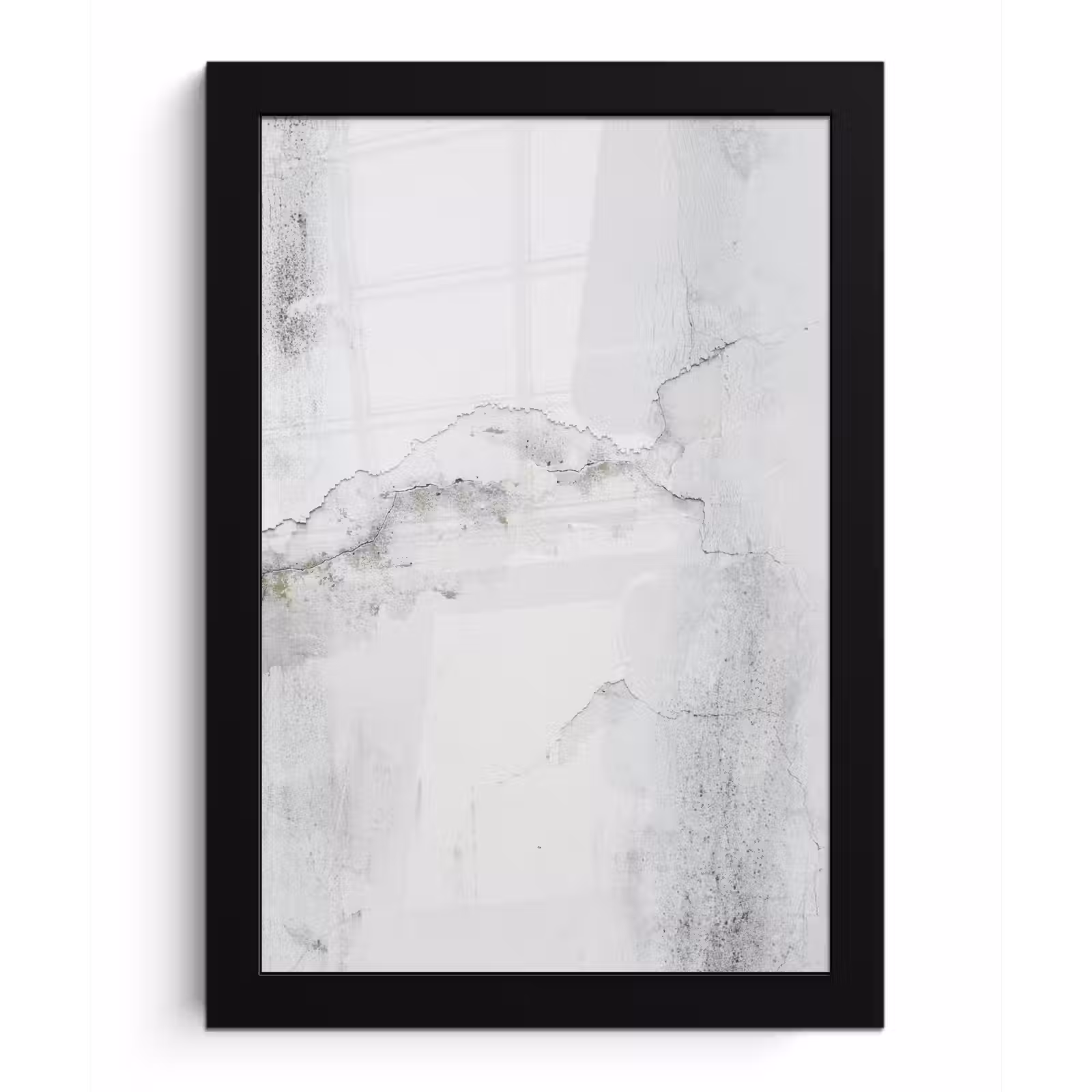 Poster met lijst - Beton - Grijs - Wit — 1