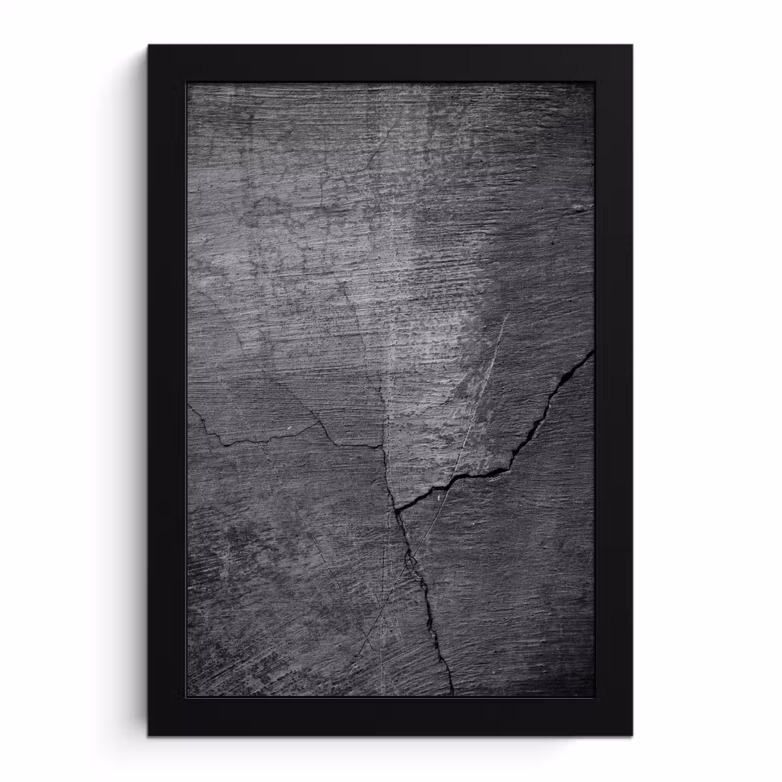 Poster met lijst - Beton - Zwart - Scheur — 1