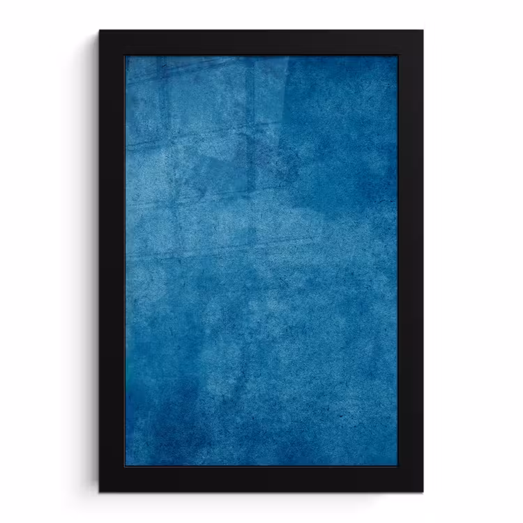 Poster met lijst - Beton - Blauw - Vintage - Structuur - Industrieel — 1