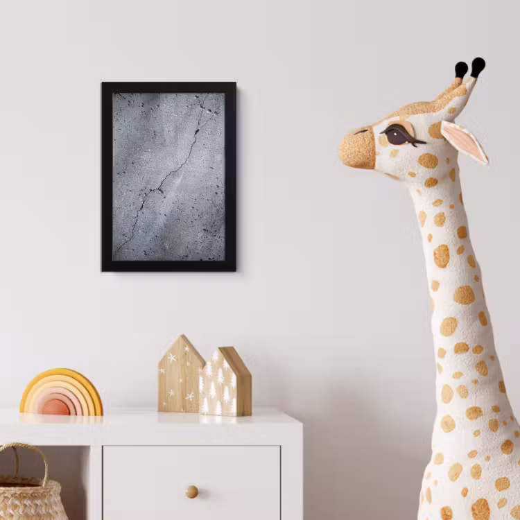 Poster met lijst - Beton - Grijs - Scheur — 5