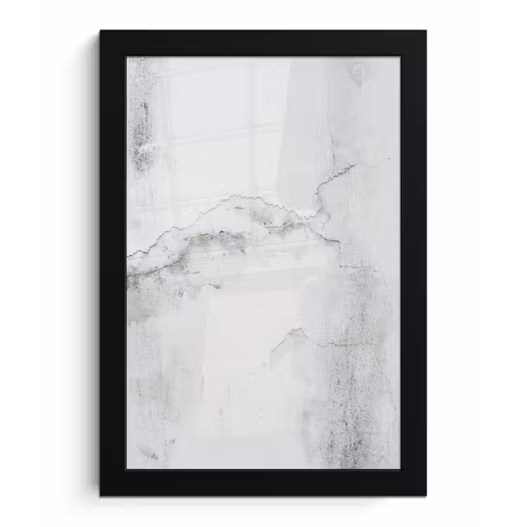 Poster met lijst - Beton - Grijs - Wit — 1