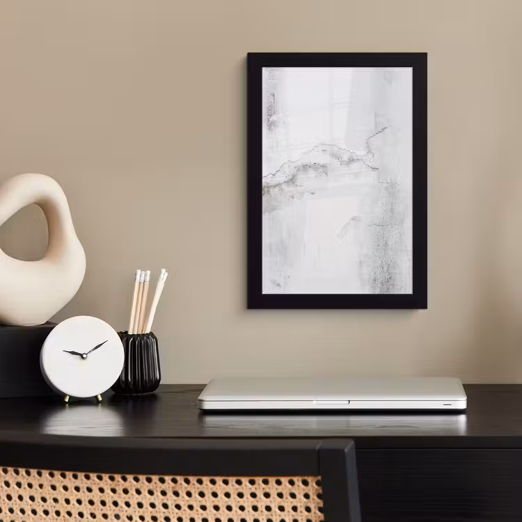 Poster met lijst - Beton - Grijs - Wit — 3