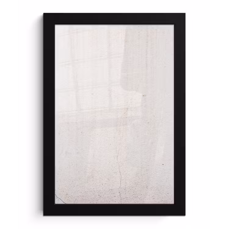Poster met lijst - Beton - Muur - Wit — 1
