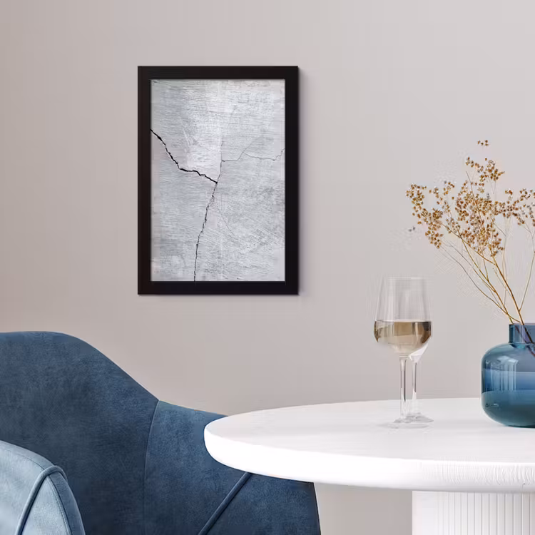 Poster met lijst - Beton - Scheur - Grijs — 2