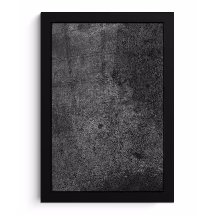 Poster met lijst - Beton - Structuur - Retro - Zwart - Grijs - Rustiek — 1
