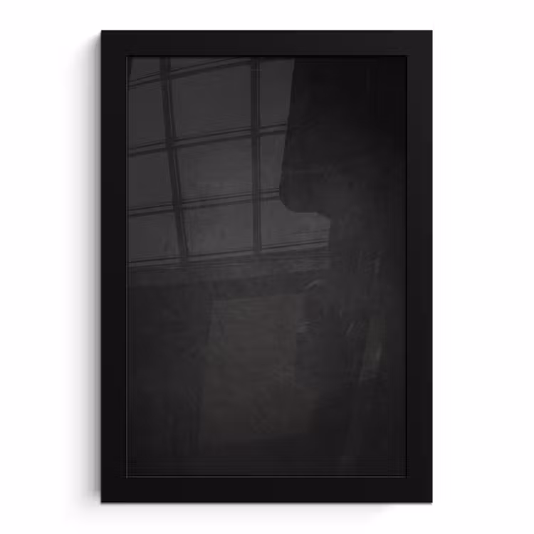 Poster met lijst - Beton - Zwart - Grijs - Structuur - Industrieel — 1