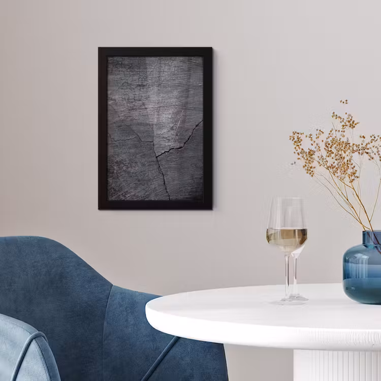 Poster met lijst - Beton - Zwart - Scheur — 2