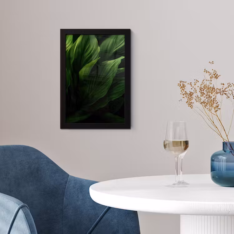 Poster met lijst - Bladeren - Schaduw - Groen - Textuur — 2