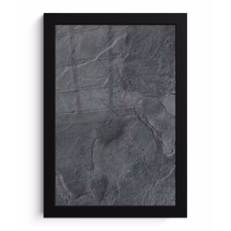 Poster met lijst - Grijs - Beton - Leisteen - Structuur - Retro — 1