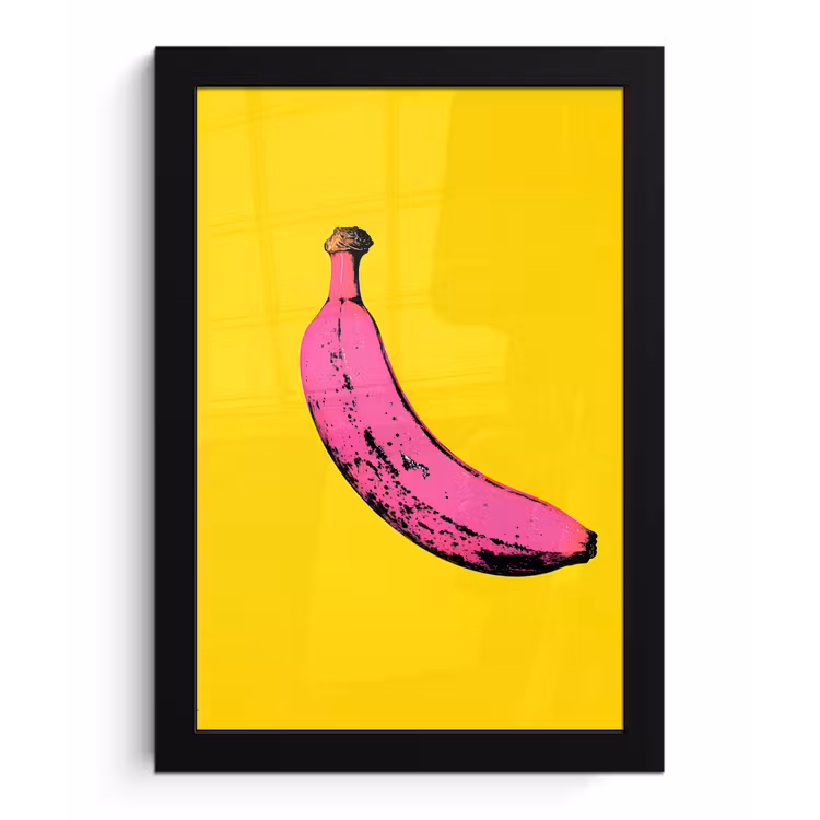 Poster met lijst - Banaan - Grafisch - Geel — 1