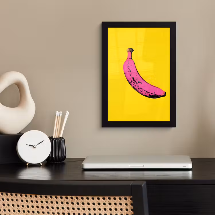 Poster met lijst - Banaan - Grafisch - Geel — 3