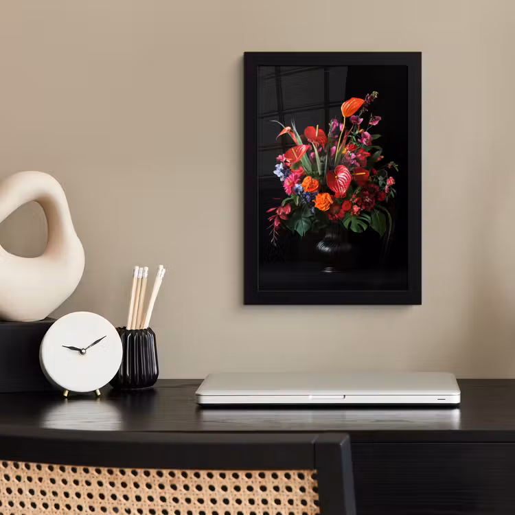 Poster met lijst - Bloemen - Boeket - Sierlijk — 3