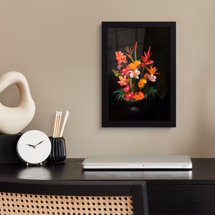 Poster met lijst - Boeket - Bloemen - Exotisch — 3