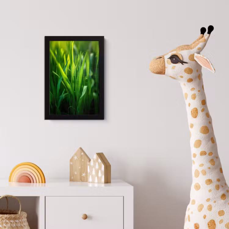 Poster met lijst - Grassprieten - Lichtinval - Groen — 5