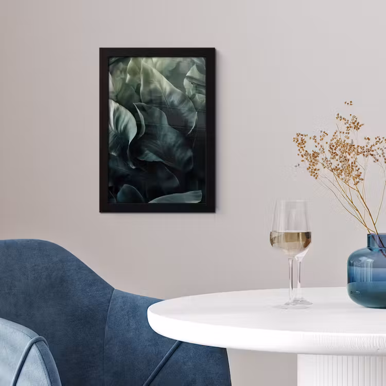 Poster met lijst - Groen - Bladeren - Glad - Nerven — 2