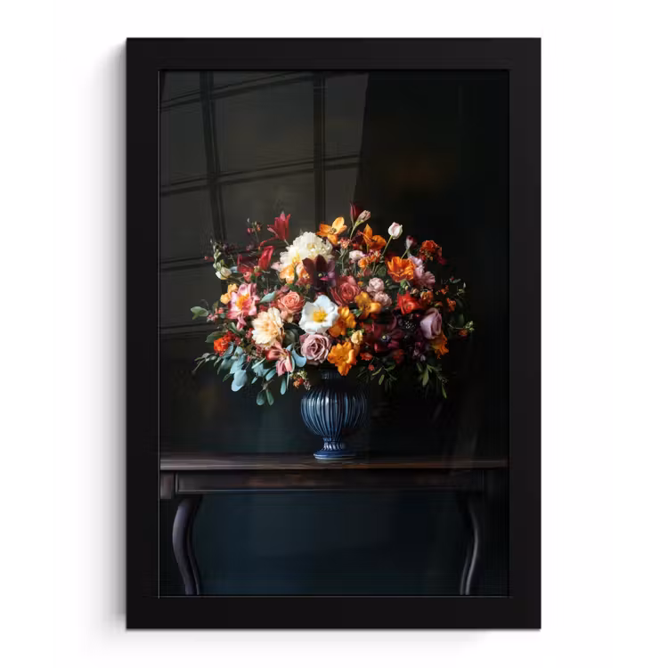 Poster met lijst - Groot - Bloemen - Vaas - Boeket — 1