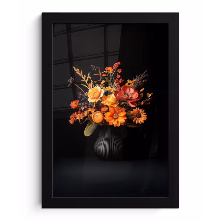 Poster met lijst - Herfst - Boeket - Oranje — 1